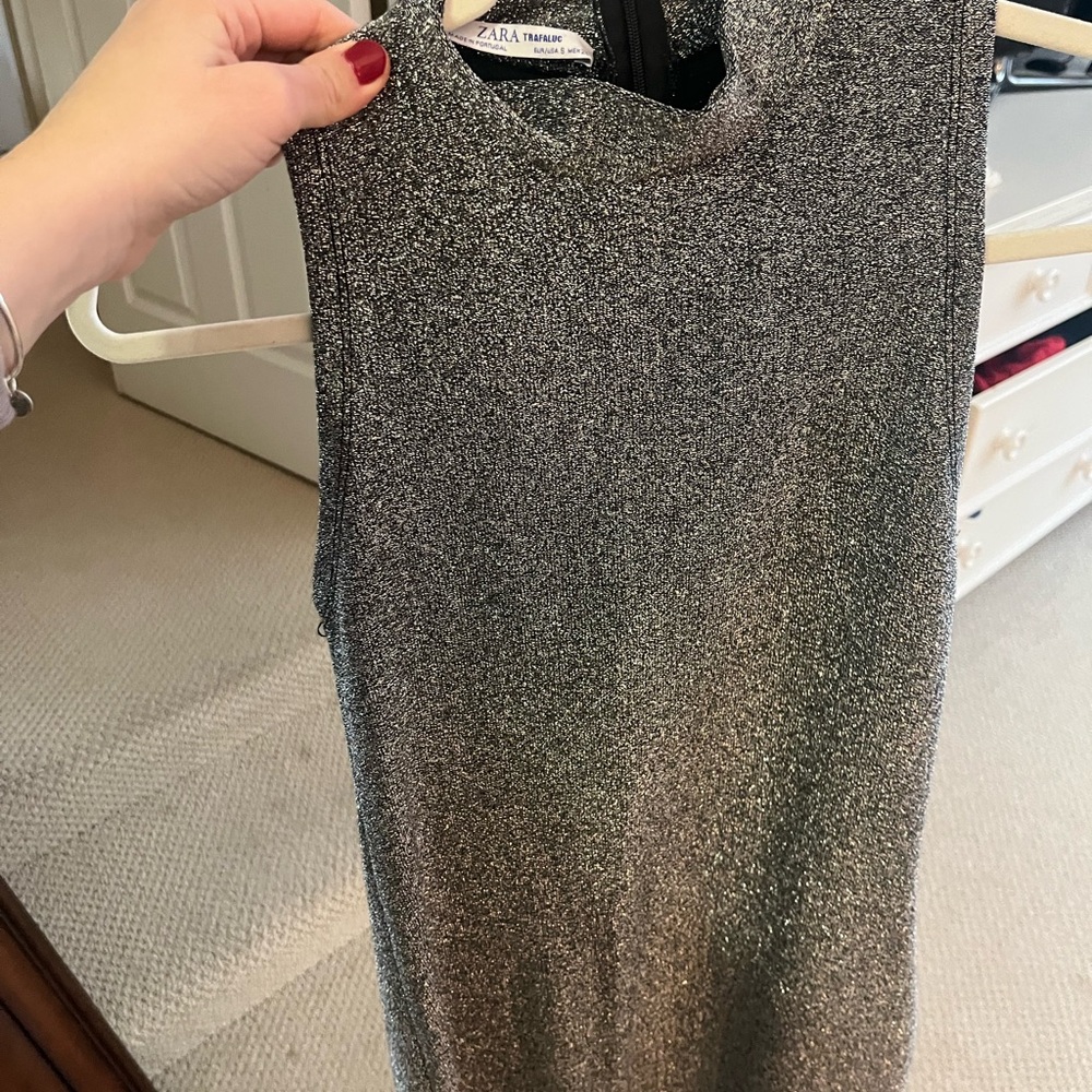 Zara Silver Mini Dress